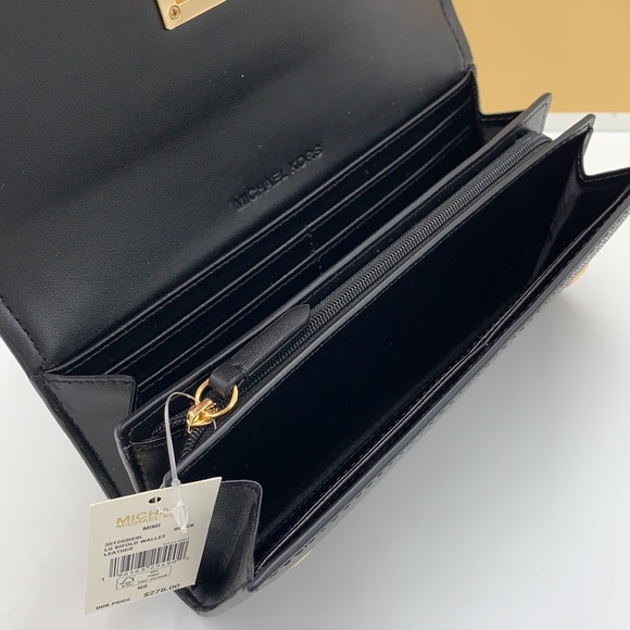Brand New with Tag
Michael Kors Large Mimi Bifold Wallet
Color: Black - Picture 10 of 16